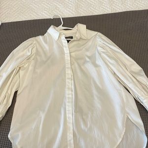 Something Navy White Blouse